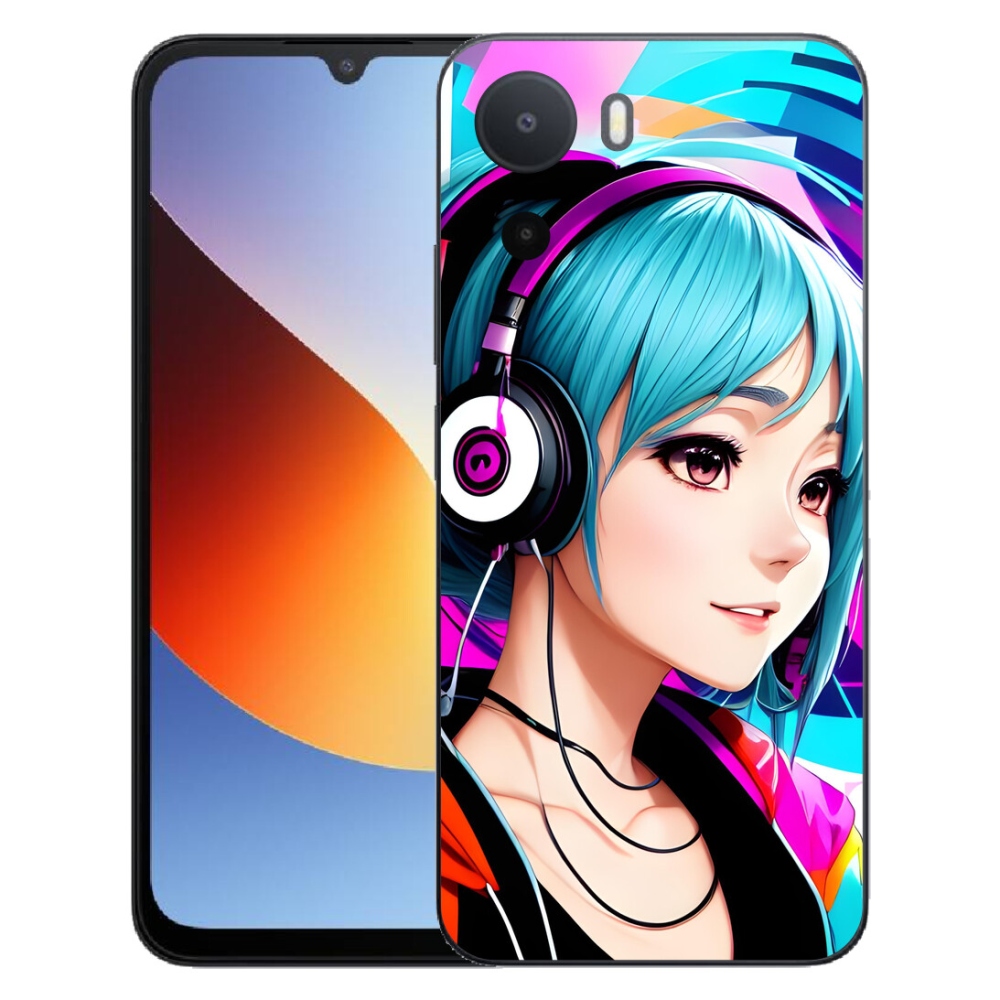 Gelový kryt mmCase na Xiaomi Redmi A7 Pro - dívka se sluchátky