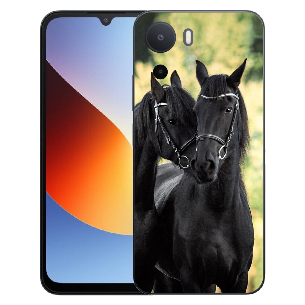 Gelový kryt mmCase na Xiaomi Redmi A7 Pro - dva černí koně
