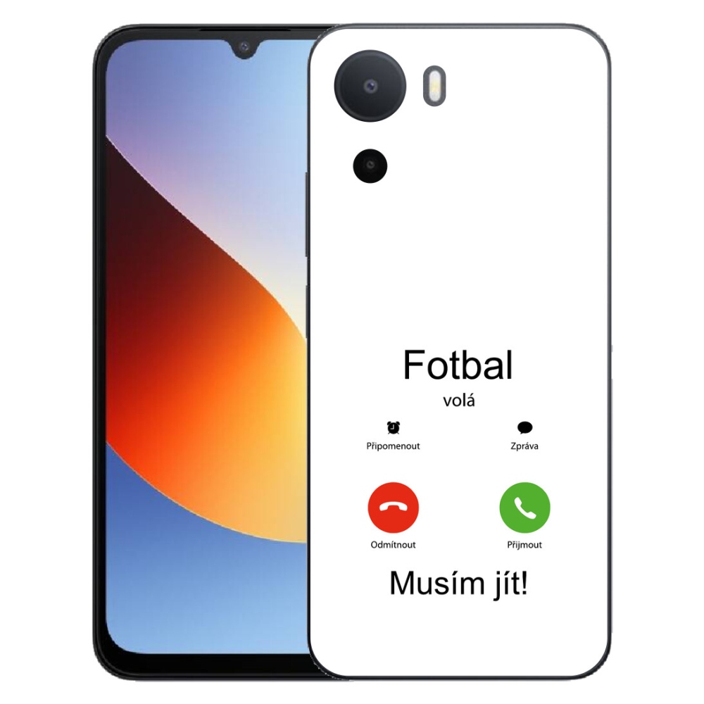 Gelový kryt mmCase na Xiaomi Redmi A7 Pro - fotbal volá bílé pozadí