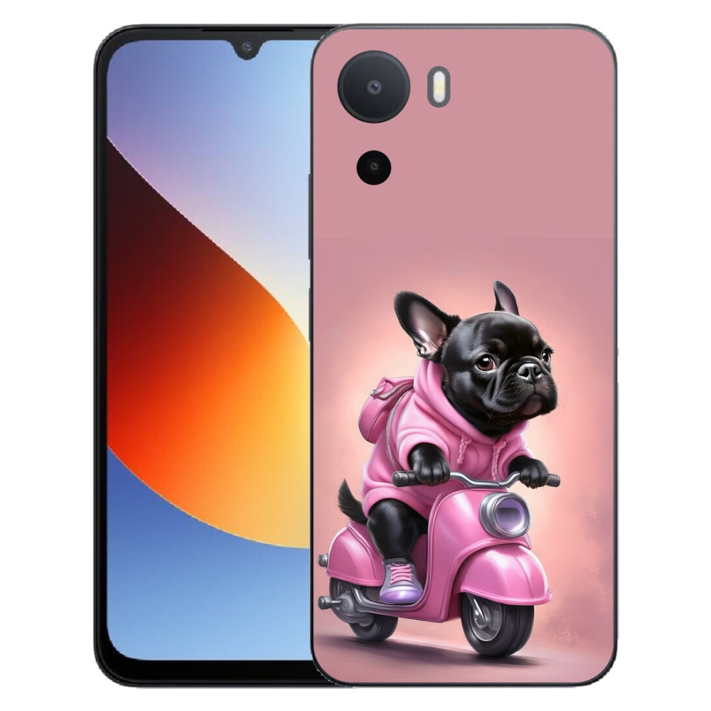 Gelový kryt mmCase na Xiaomi Redmi A7 Pro - francouzský buldoček na skútru