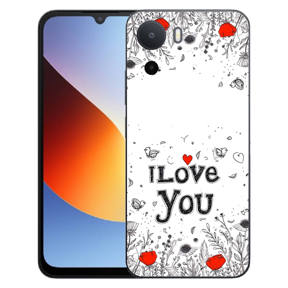 Gelový kryt mmCase na Xiaomi Redmi A7 Pro - I love you bílé pozadí