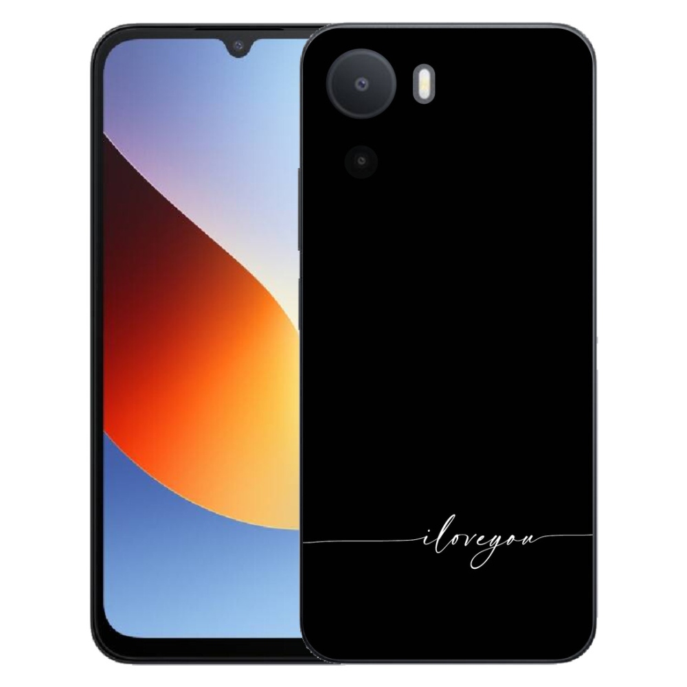 Gelový kryt mmCase na Xiaomi Redmi A7 Pro - I love you černé pozadí