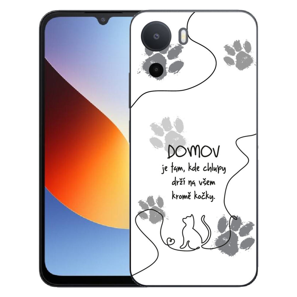 Gelový kryt mmCase na Xiaomi Redmi A7 Pro - kočičí motiv bílé pozadí