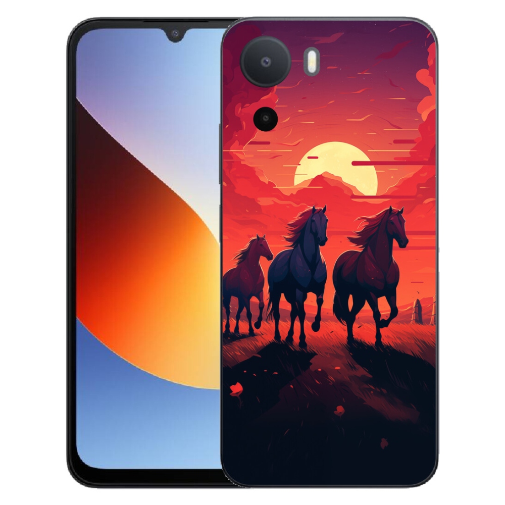 Gelový kryt mmCase na Xiaomi Redmi A7 Pro - koně a západ slunce