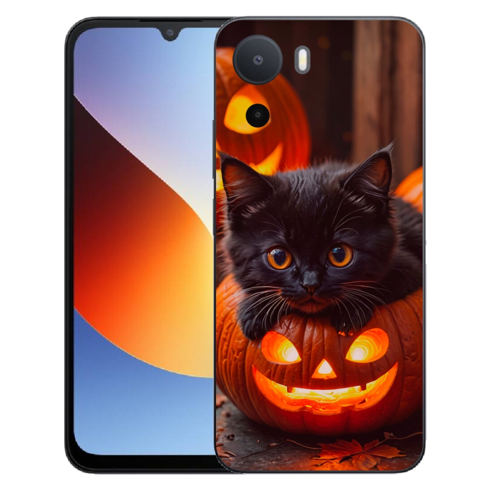 Gelový kryt mmCase na Xiaomi Redmi A7 Pro - kotě a dýně