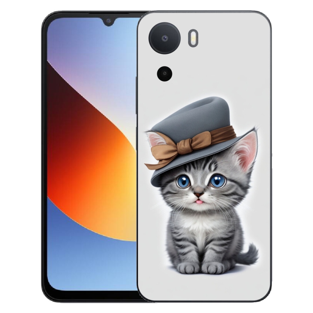 Gelový kryt mmCase na Xiaomi Redmi A7 Pro - kotě s kloboukem