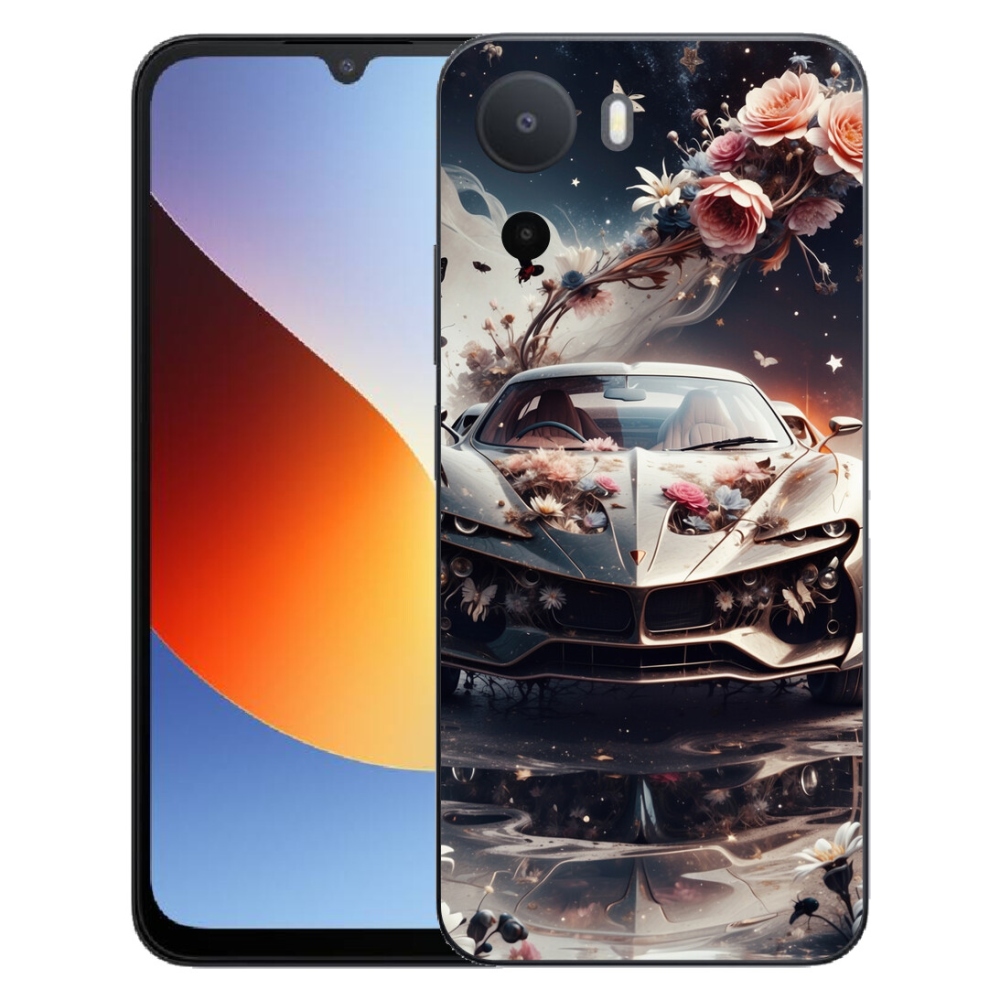 Gelový kryt mmCase na Xiaomi Redmi A7 Pro - květinový sportovní vůz