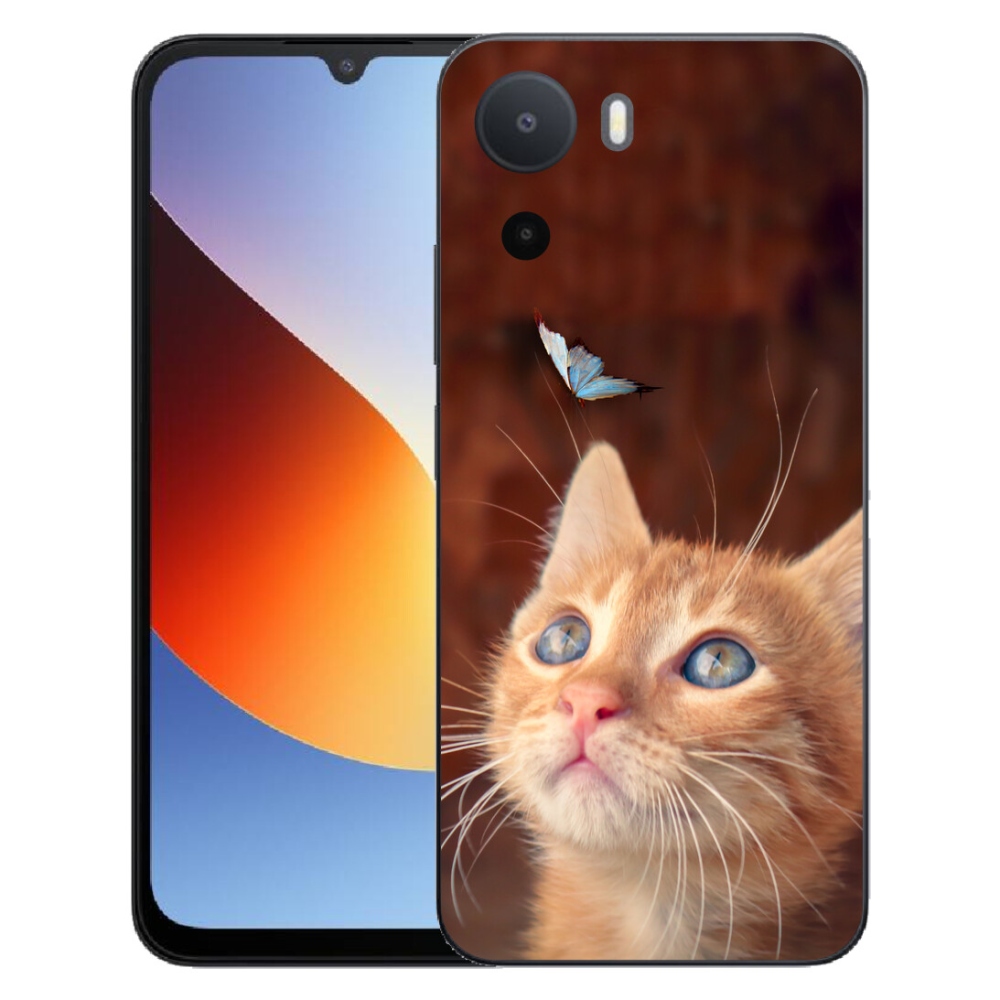 Gelový kryt mmCase na Xiaomi Redmi A7 Pro - motýl a kotě