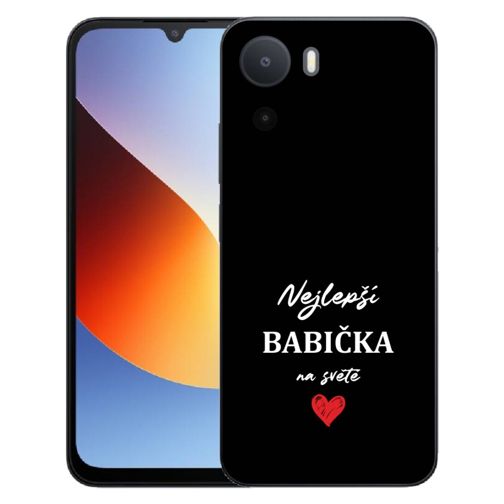Gelový kryt mmCase na Xiaomi Redmi A7 Pro - nejlepší babička 1 černé pozadí