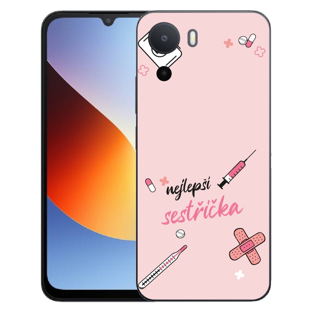 Gelový kryt mmCase na Xiaomi Redmi A7 Pro - nejlepší sestřička růžové pozadí