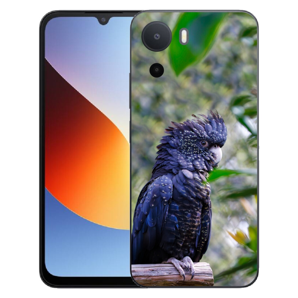 Gelový kryt mmCase na Xiaomi Redmi A7 Pro - papoušek kakadu černý