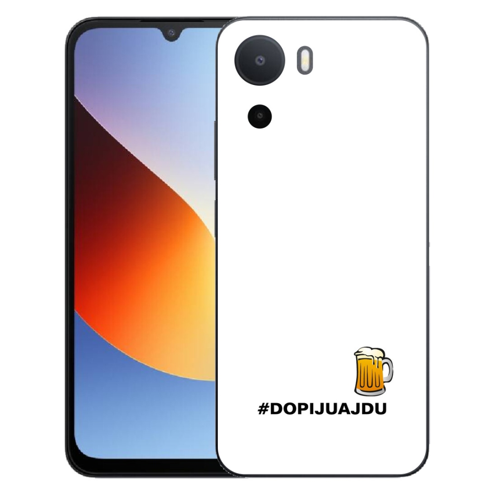 Gelový kryt mmCase na Xiaomi Redmi A7 Pro - pivní motiv 1 bílé pozadí