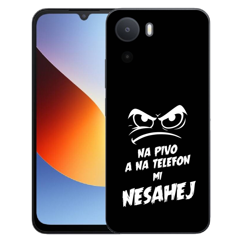 Gelový kryt mmCase na Xiaomi Redmi A7 Pro - pivní motiv 2 černé pozadí