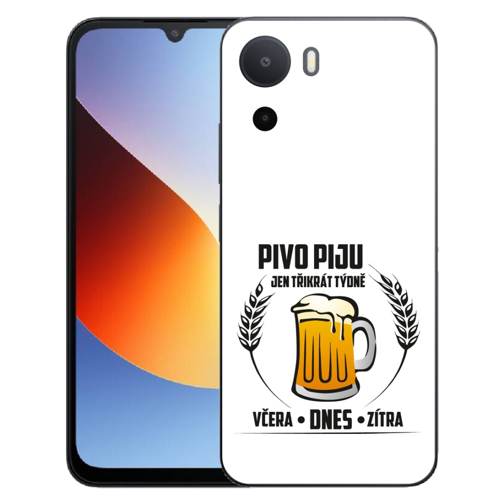 Gelový kryt mmCase na Xiaomi Redmi A7 Pro - pivní motiv bílé pozadí