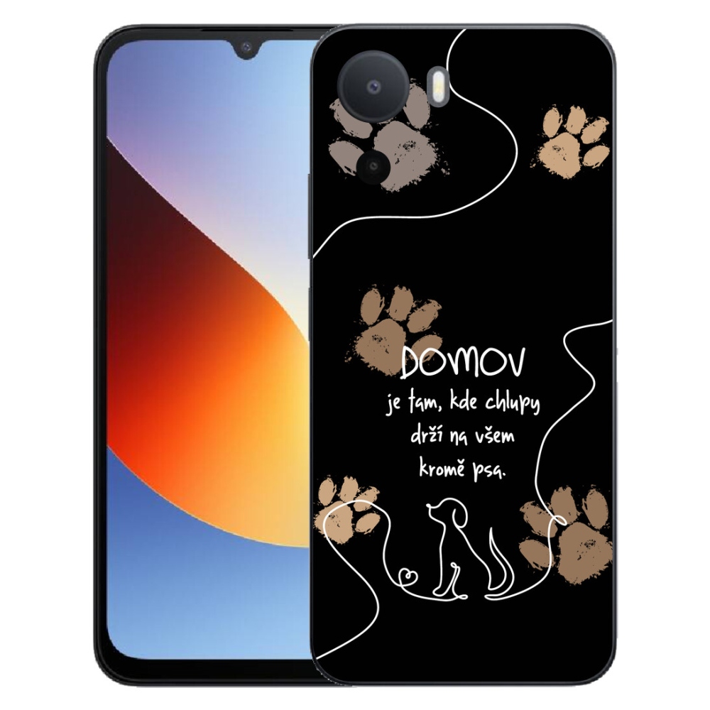 Gelový kryt mmCase na Xiaomi Redmi A7 Pro - psí motiv černé pozadí