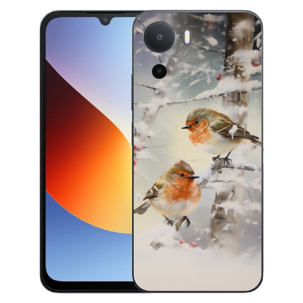 Gelový kryt mmCase na Xiaomi Redmi A7 Pro - ptáčci v zimě