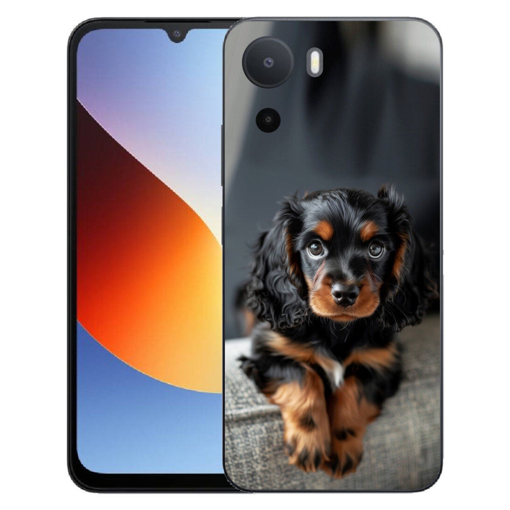 Gelový kryt mmCase na Xiaomi Redmi A7 Pro - roztomilý dlouhosrstý jezevčík