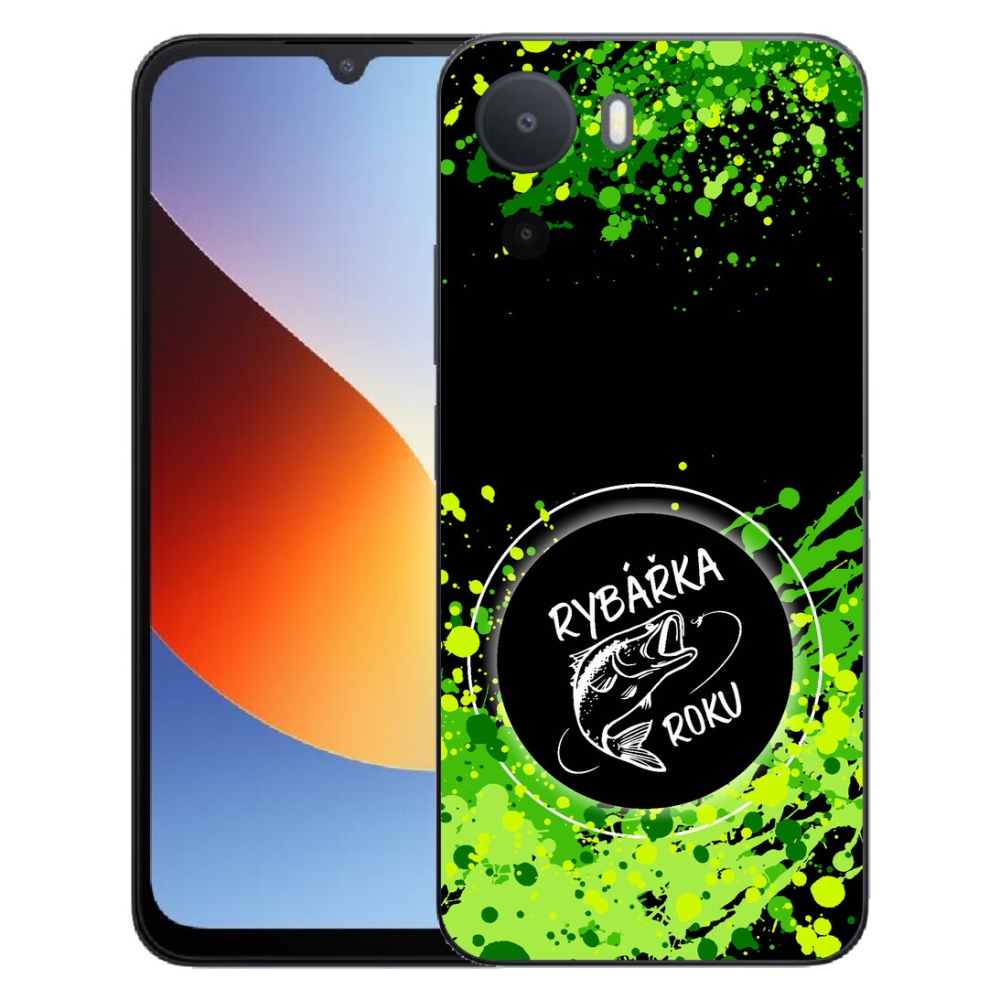 Gelový kryt mmCase na Xiaomi Redmi A7 Pro - rybářka roku černé pozadí
