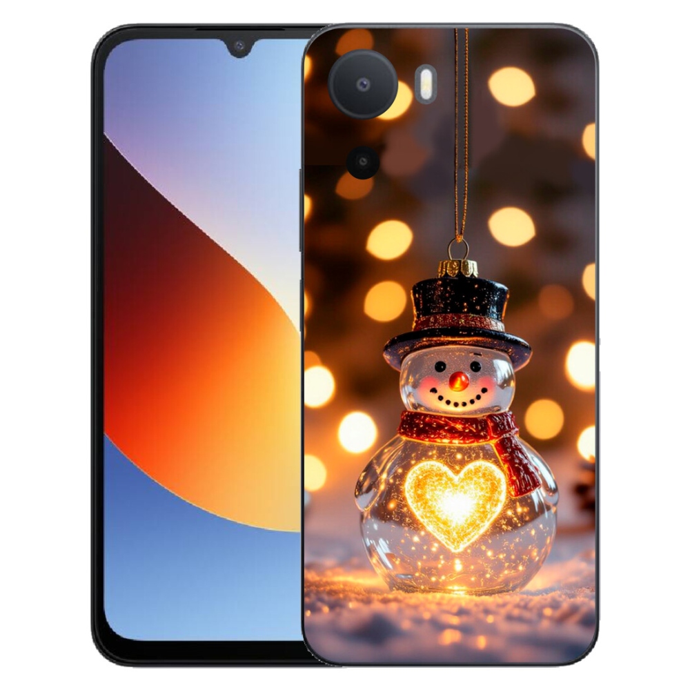 Gelový kryt mmCase na Xiaomi Redmi A7 Pro - svítící vánoční sněhulák