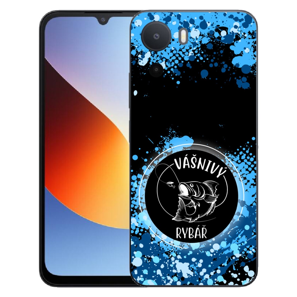 Gelový kryt mmCase na Xiaomi Redmi A7 Pro - vášnivý rybář černé pozadí