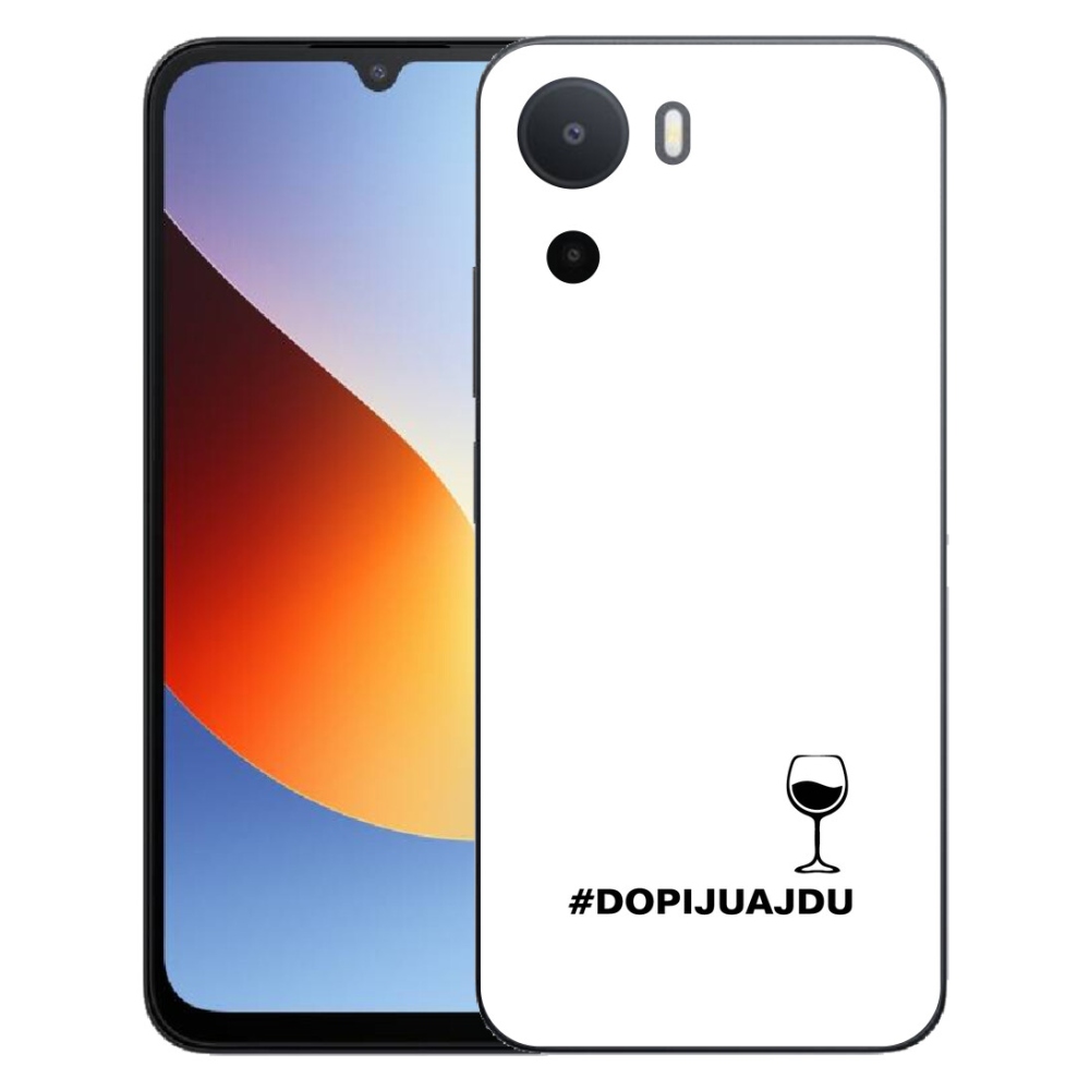 Gelový kryt mmCase na Xiaomi Redmi A7 Pro - vinný motiv bílé pozadí