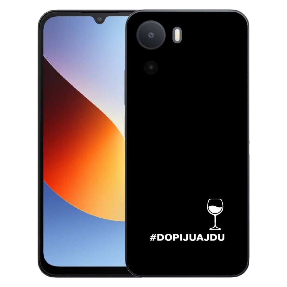 Gelový kryt mmCase na Xiaomi Redmi A7 Pro - vinný motiv černé pozadí