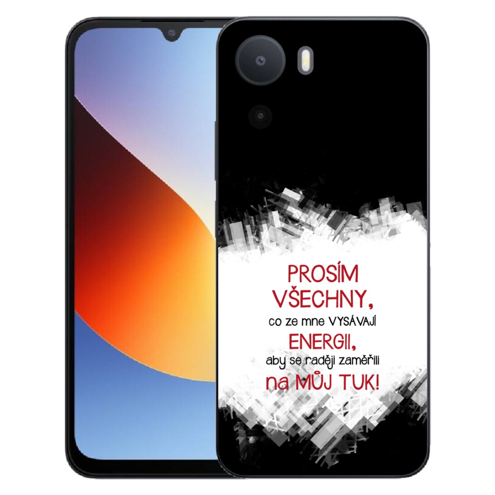 Gelový kryt mmCase na Xiaomi Redmi A7 Pro - vtipný text 1 červený