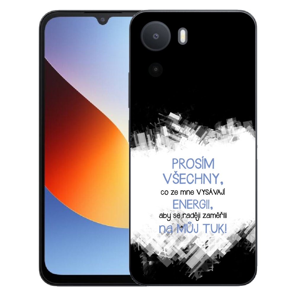 Gelový kryt mmCase na Xiaomi Redmi A7 Pro - vtipný text 1 modrý