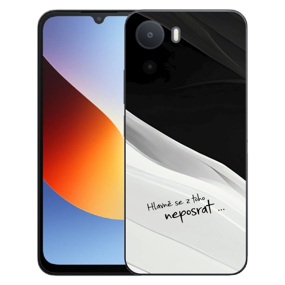 Gelový kryt mmCase na Xiaomi Redmi A7 Pro - vtipný text 13 bíločerné pozadí