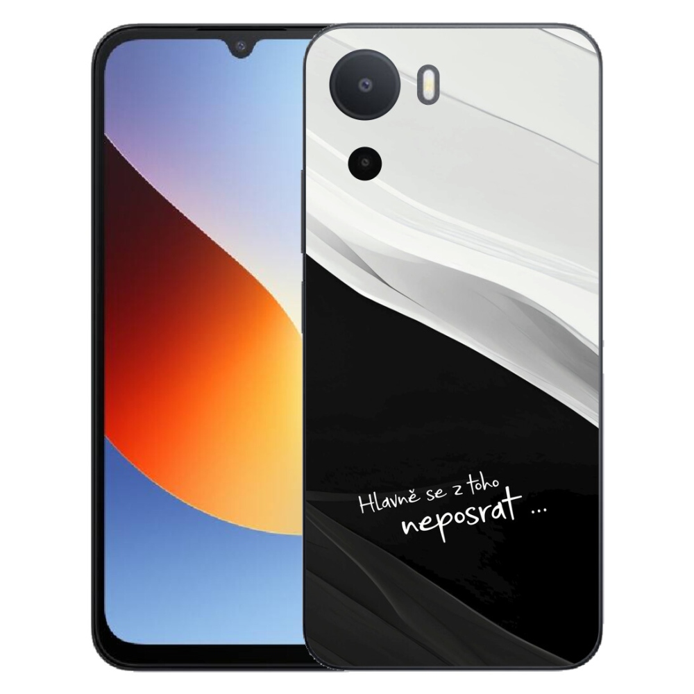 Gelový kryt mmCase na Xiaomi Redmi A7 Pro - vtipný text 13 černobílé pozadí