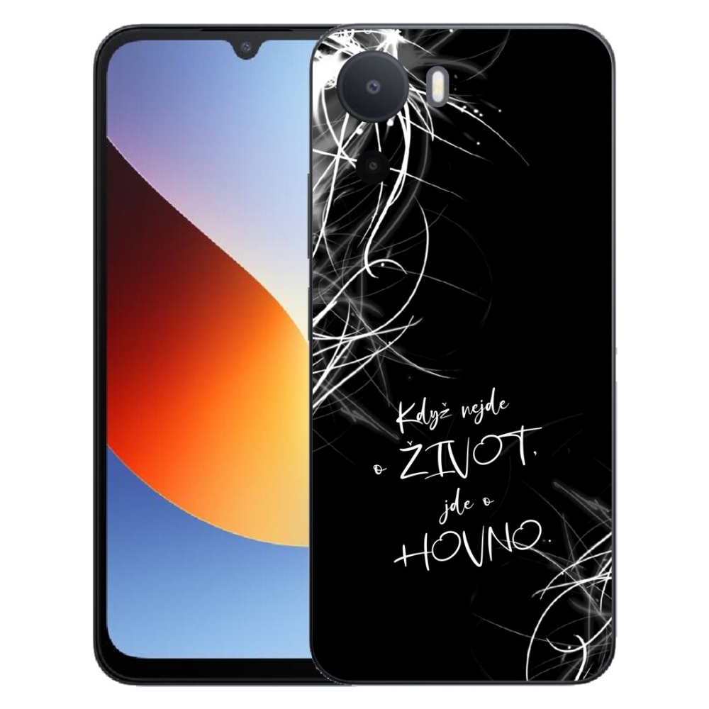 Gelový kryt mmCase na Xiaomi Redmi A7 Pro - vtipný text 16 černé pozadí