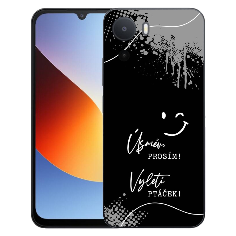 Gelový kryt mmCase na Xiaomi Redmi A7 Pro - vtipný text 4 černé pozadí