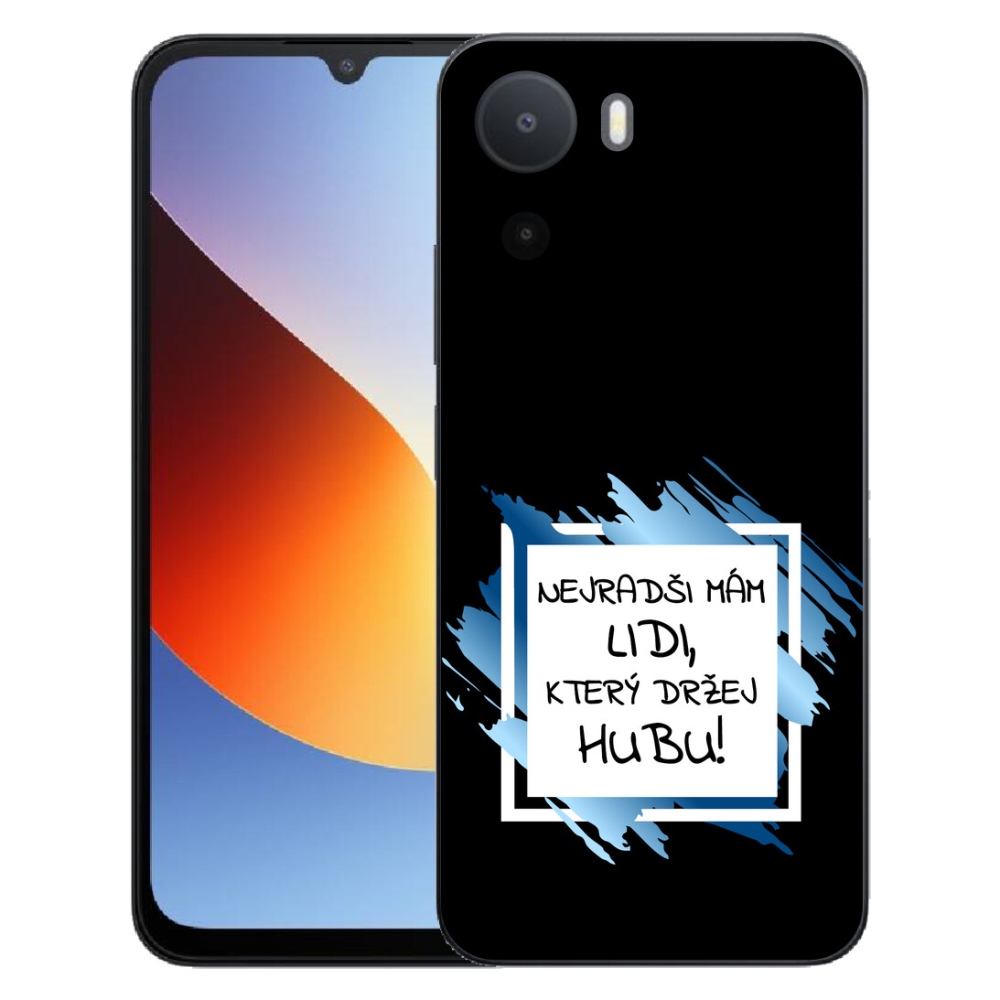 Gelový kryt mmCase na Xiaomi Redmi A7 Pro - vtipný text 7 bíločerné pozadí