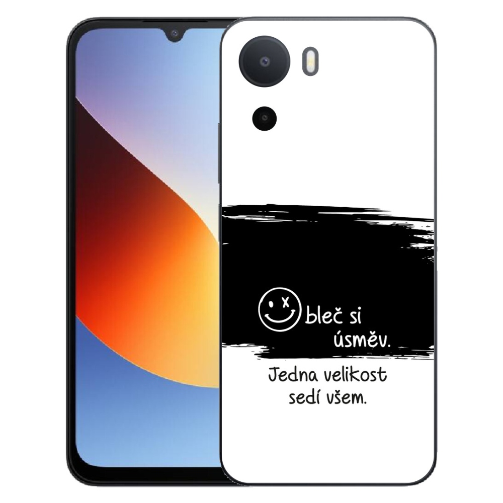 Gelový kryt mmCase na Xiaomi Redmi A7 Pro - vtipný text 8 černobílé pozadí