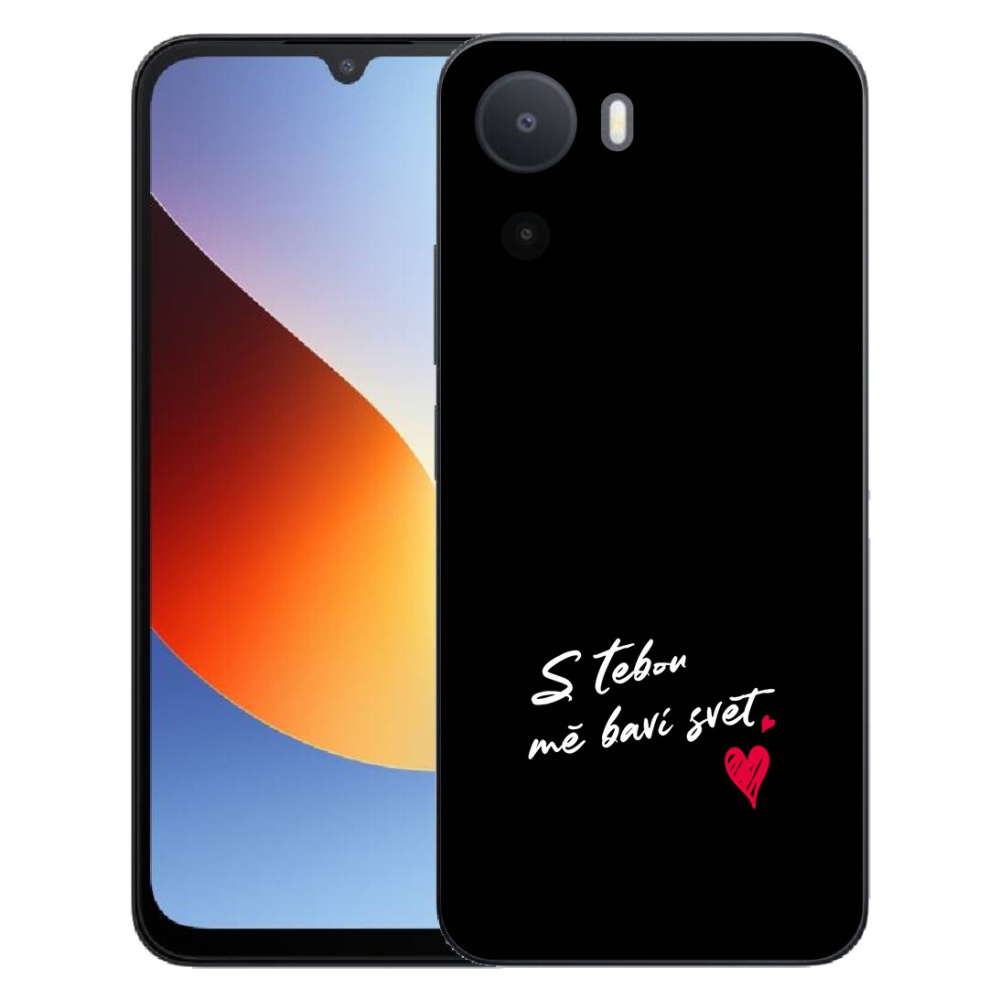 Gelový kryt mmCase na Xiaomi Redmi A7 Pro - zamilovaný text 1 černé pozadí