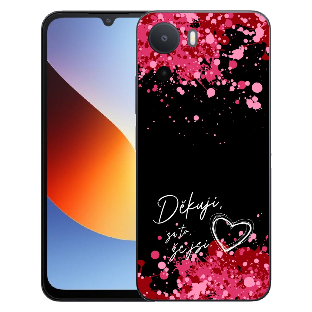 Gelový kryt mmCase na Xiaomi Redmi A7 Pro - zamilovaný text 2 černé pozadí