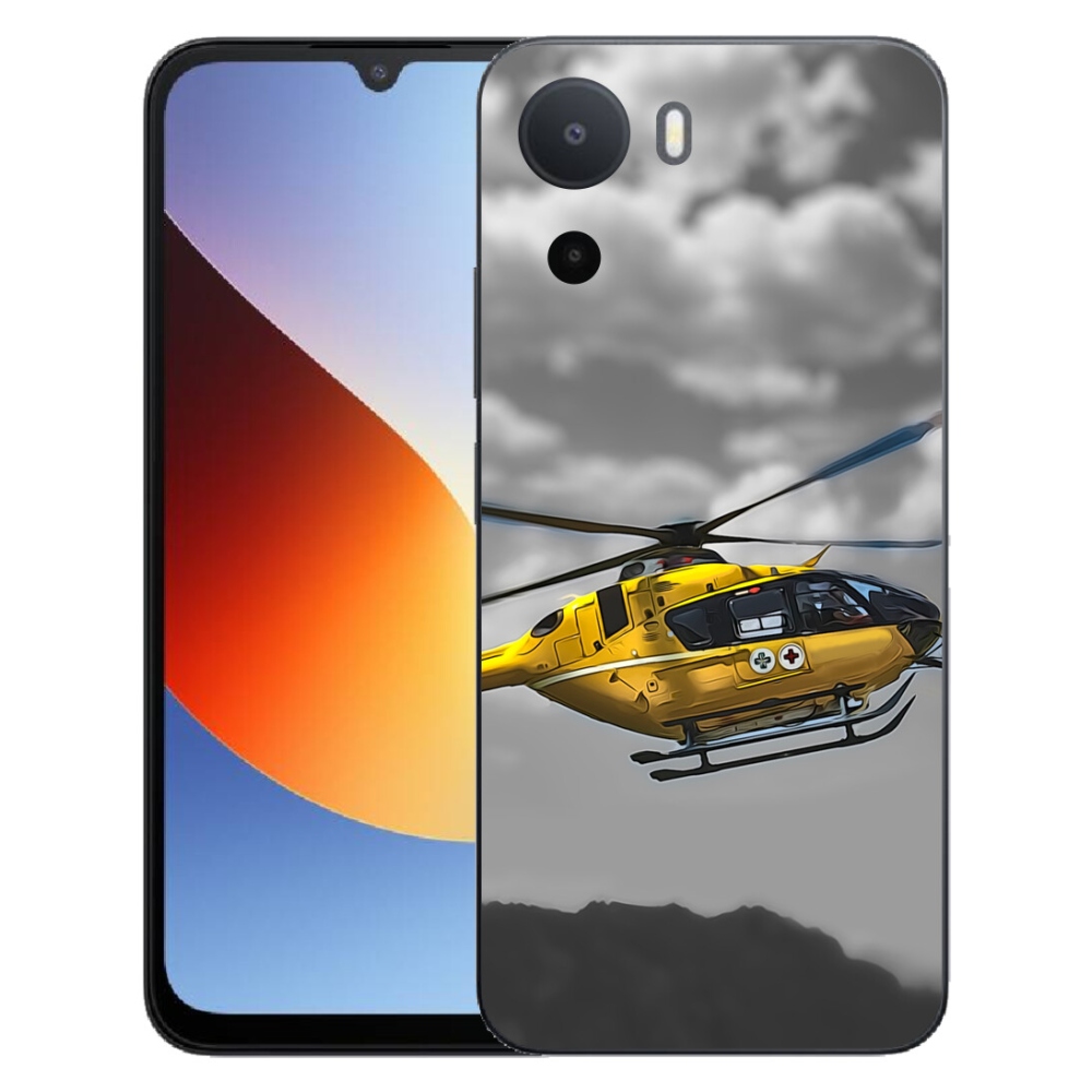 Gelový kryt mmCase na Xiaomi Redmi A7 Pro - žlutá helikoptéra