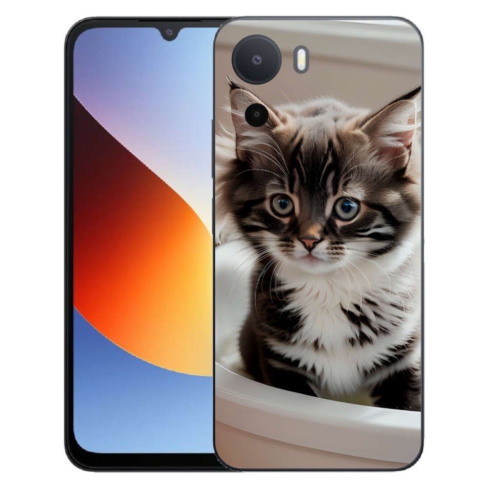 Gelový kryt mmCase na Xiaomi Redmi A7 Pro - zvědavé kotě