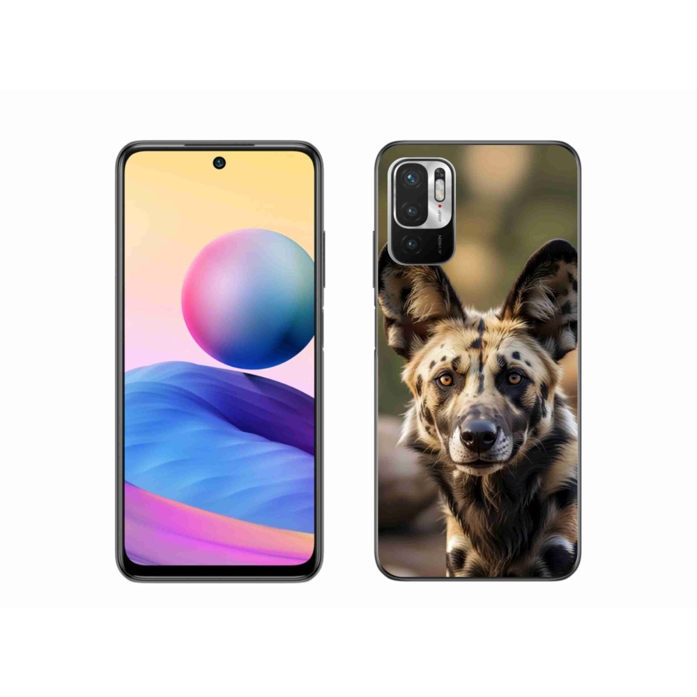 Gelový kryt mmCase na Xiaomi Redmi Note 10 5G - africký divoký pes
