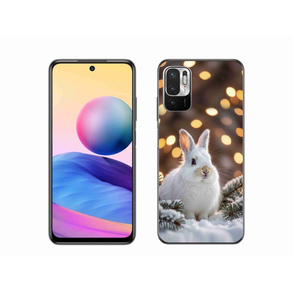 Gelový kryt mmCase na Xiaomi Redmi Note 10 5G - bílý zajíc