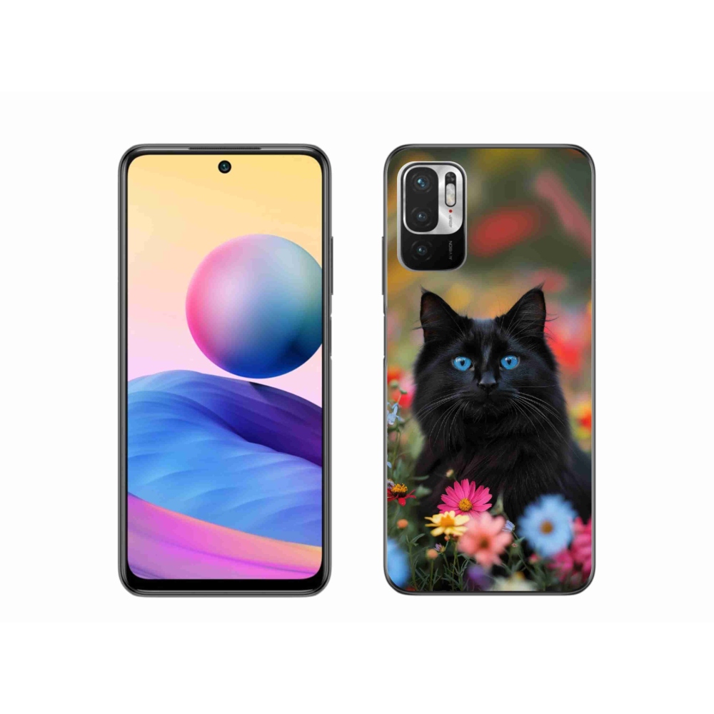 Gelový kryt mmCase na Xiaomi Redmi Note 10 5G - černé kotě 4
