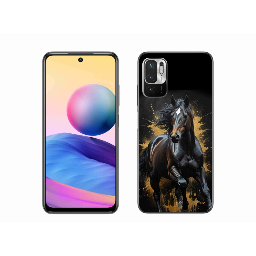 Gelový kryt mmCase na Xiaomi Redmi Note 10 5G - elegantní černý hřebec