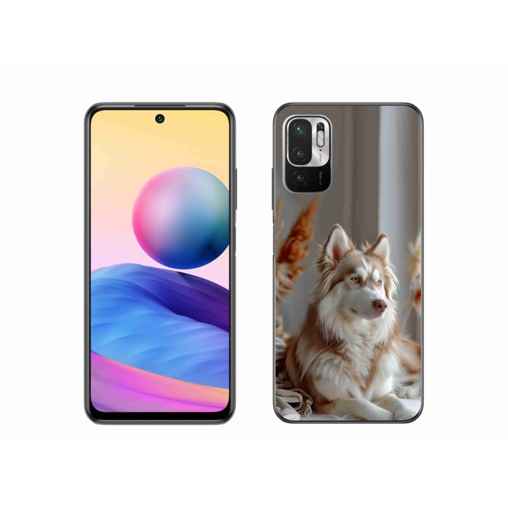 Gelový kryt mmCase na Xiaomi Redmi Note 10 5G - klidný sibiřský husky