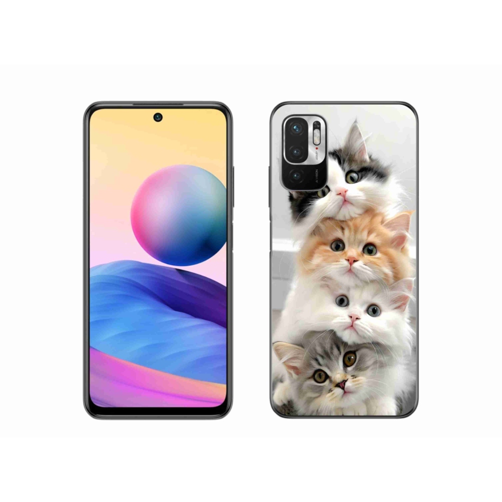 Gelový kryt mmCase na Xiaomi Redmi Note 10 5G - kočičí parta