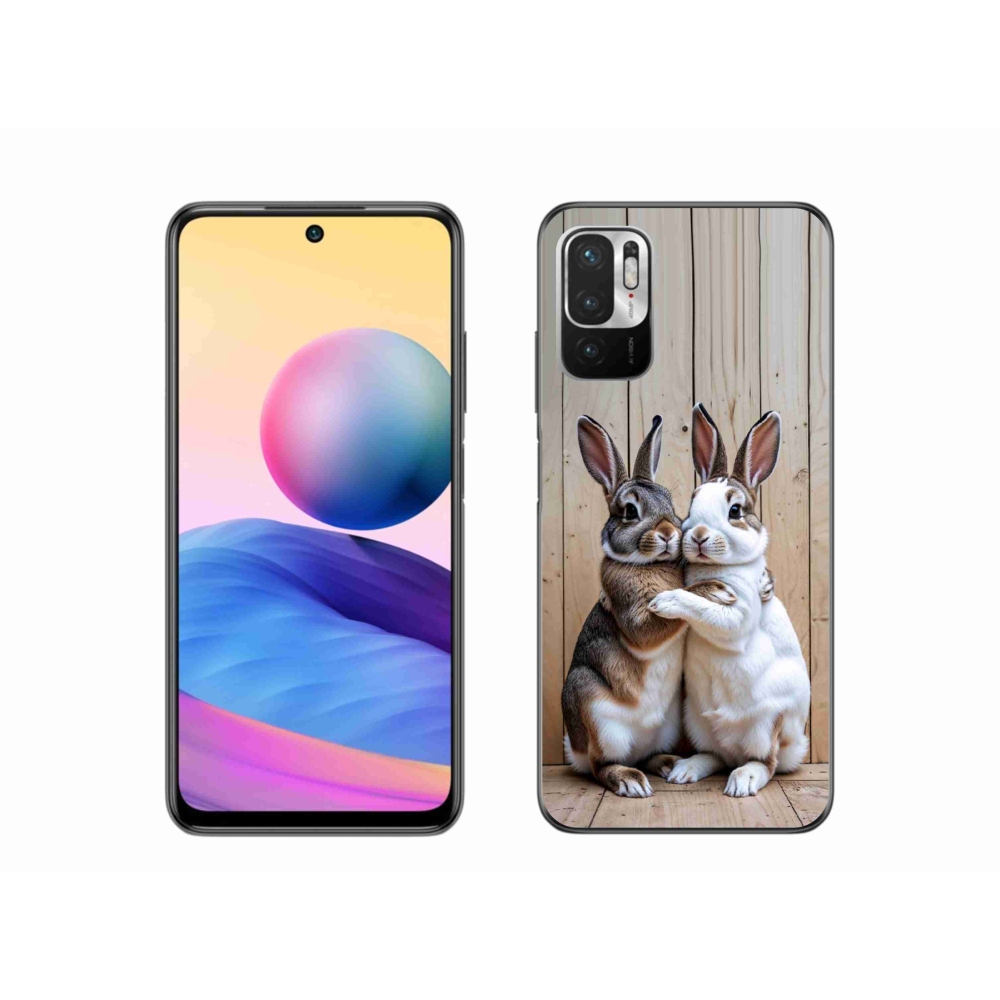Gelový kryt mmCase na Xiaomi Redmi Note 10 5G - králičí pár
