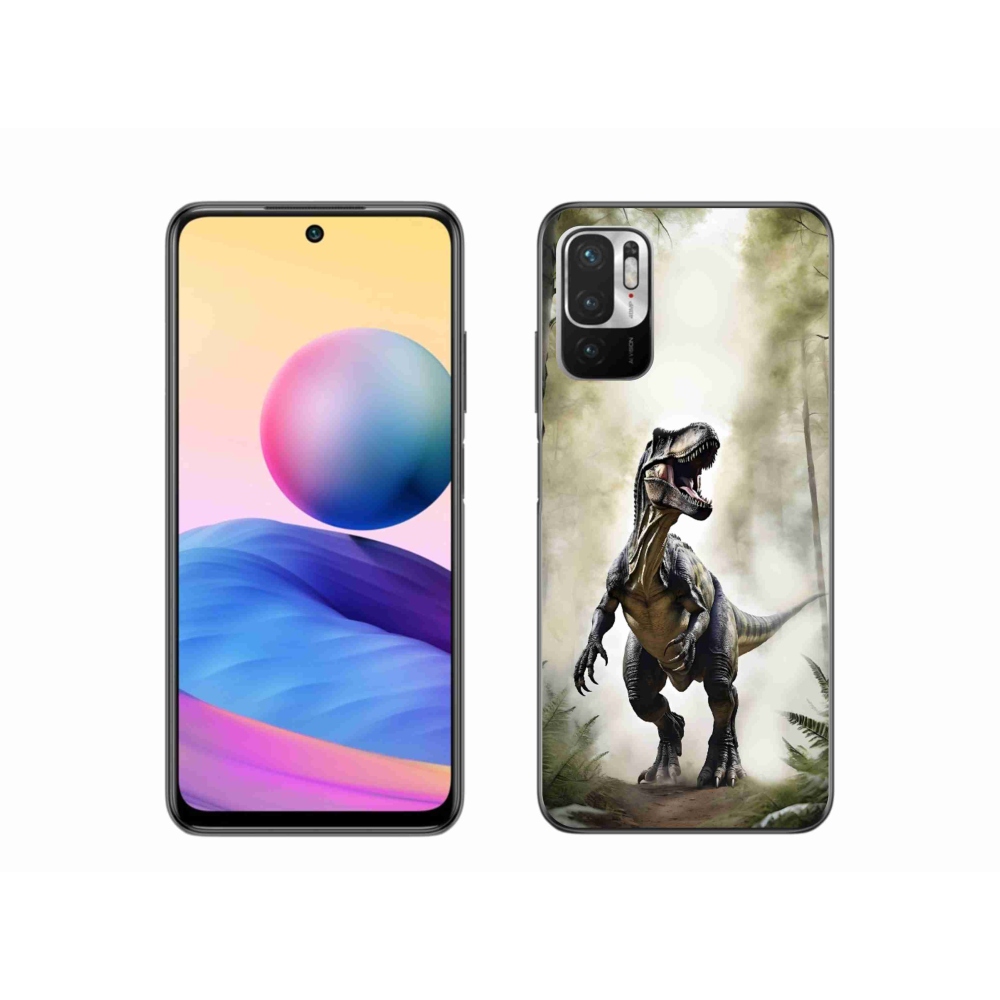 Gelový kryt mmCase na Xiaomi Redmi Note 10 5G - naštvaný T-Rex