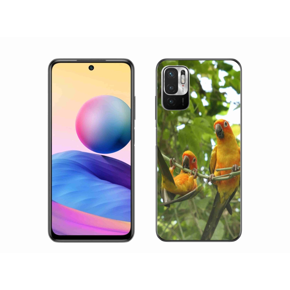 Gelový kryt mmCase na Xiaomi Redmi Note 10 5G - papoušci aratingy