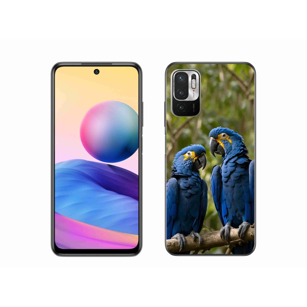 Gelový kryt mmCase na Xiaomi Redmi Note 10 5G - papouščí duo