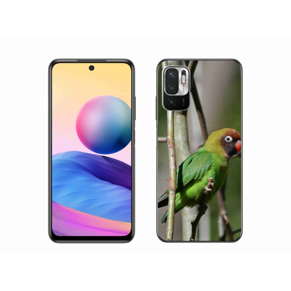 Gelový kryt mmCase na Xiaomi Redmi Note 10 5G - papoušek agapornis