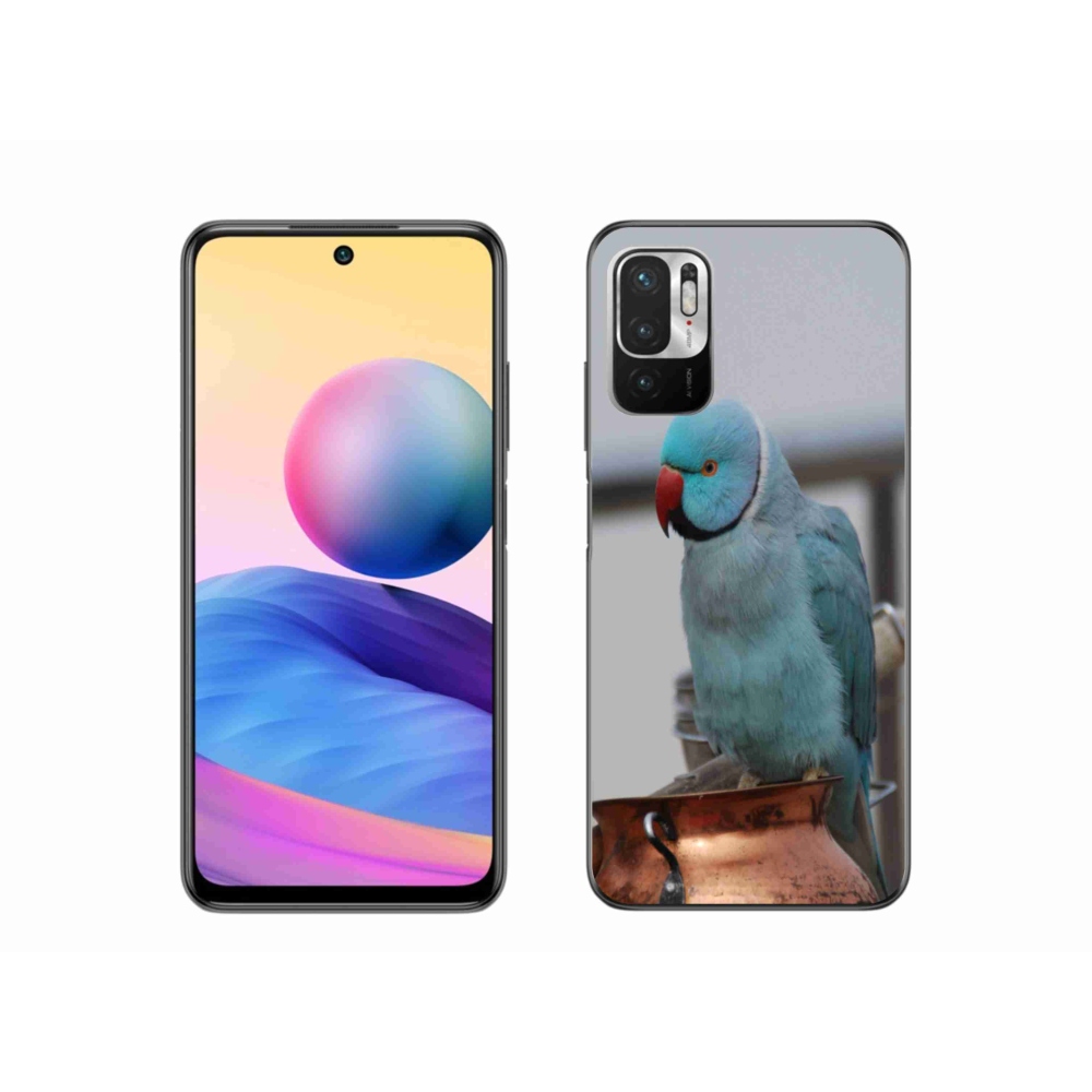 Gelový kryt mmCase na Xiaomi Redmi Note 10 5G - papoušek alexandr modrý